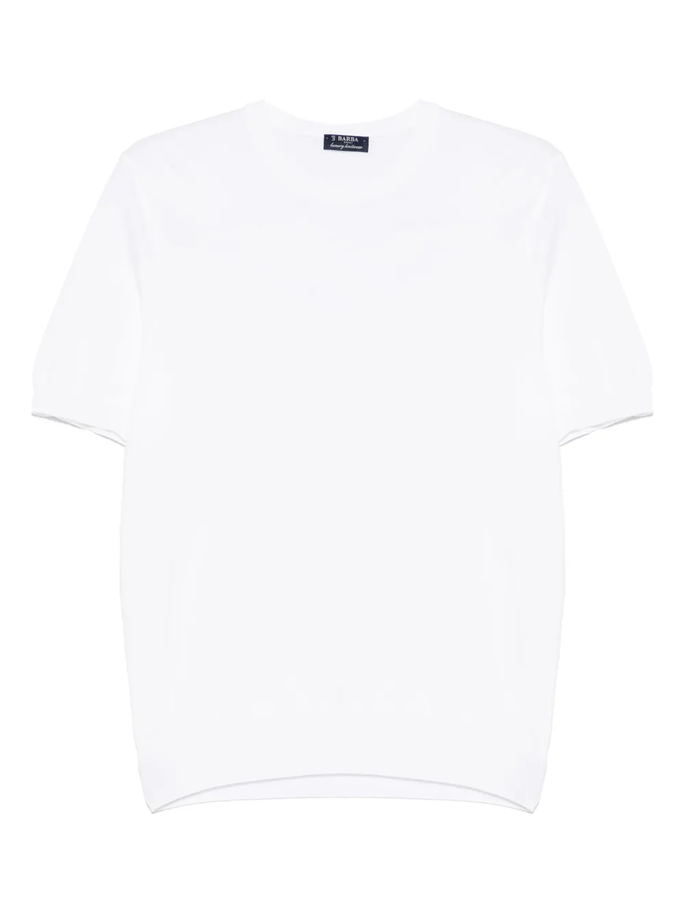 Barba fine-knit T-shirt | White | Image 1