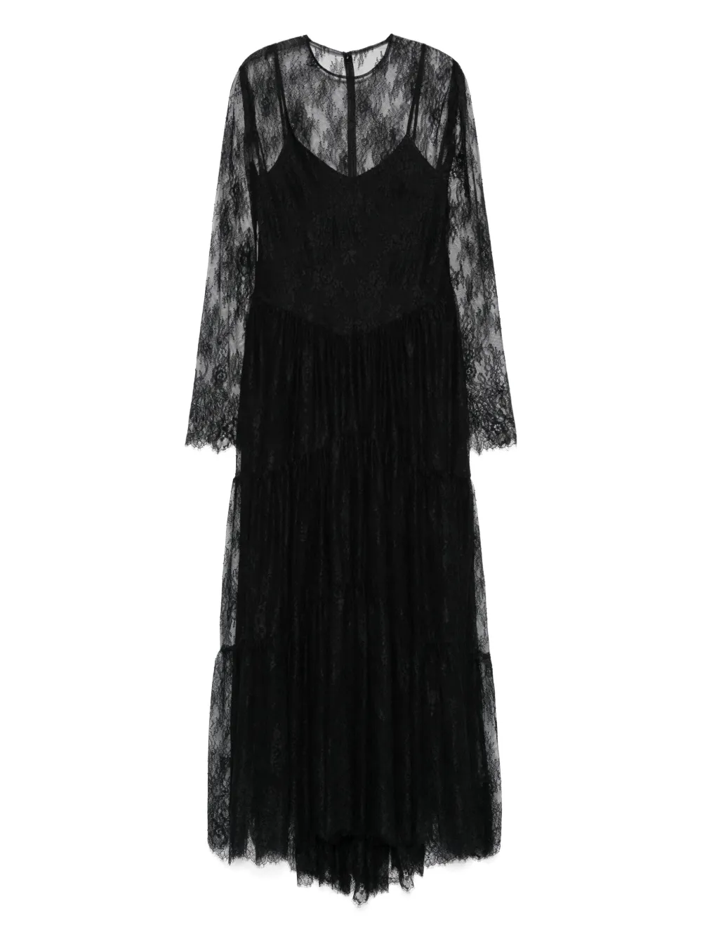 Chantilly-lace maxi dress