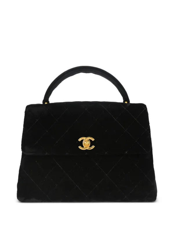 CHANEL Pre-Owned 1997 ココマーク ベルベット ハンドバッグ