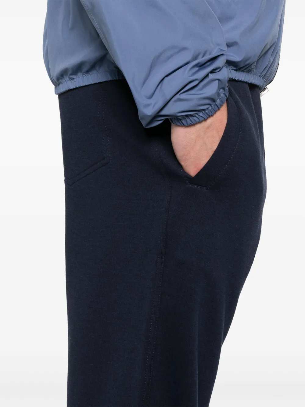 Brunello Cucinelli Broek met toelopende pijpen Blauw