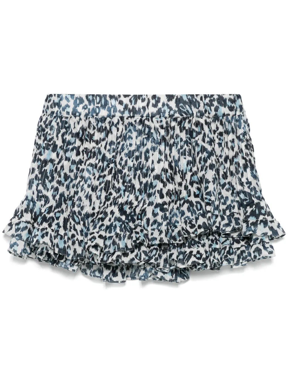 animal-print cotton shorts