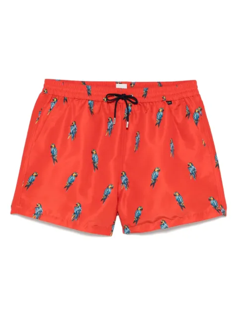Paul Smith shorts de playa con loros estampados