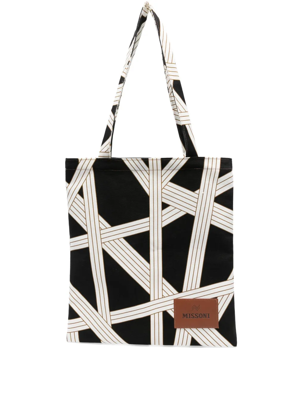 striped tote bag