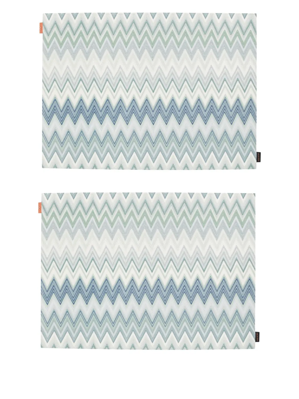Missoni Home lot de deux sets de table à motif zig-zag | bleu | Image 1