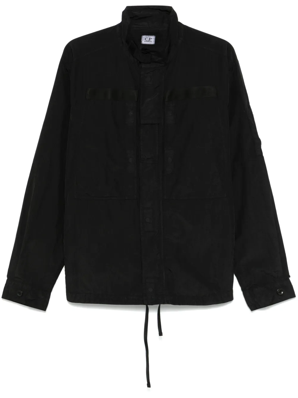 C.p. Company Lens-detail Overshirt In Black