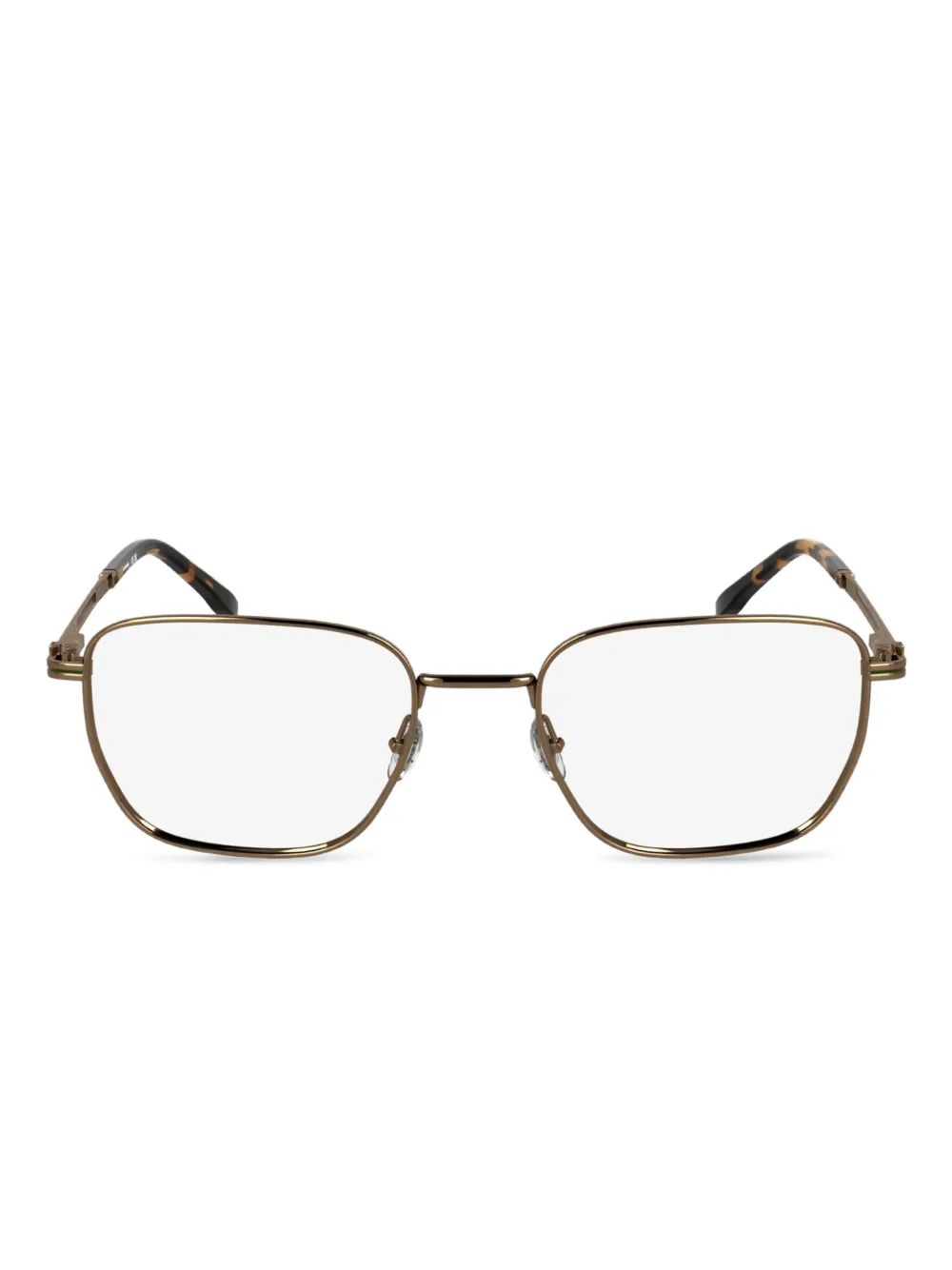 Lacoste armazón rectangular estilo carey | dorado | Image 1