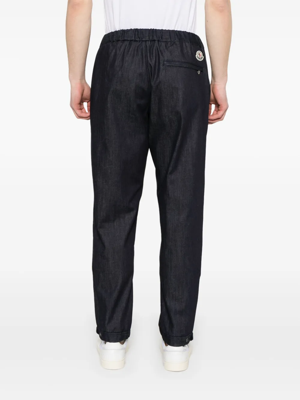 Moncler Broek met toelopende pijpen en logopatch Blauw