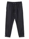 Moncler logo-patch tapered trousers - Blue