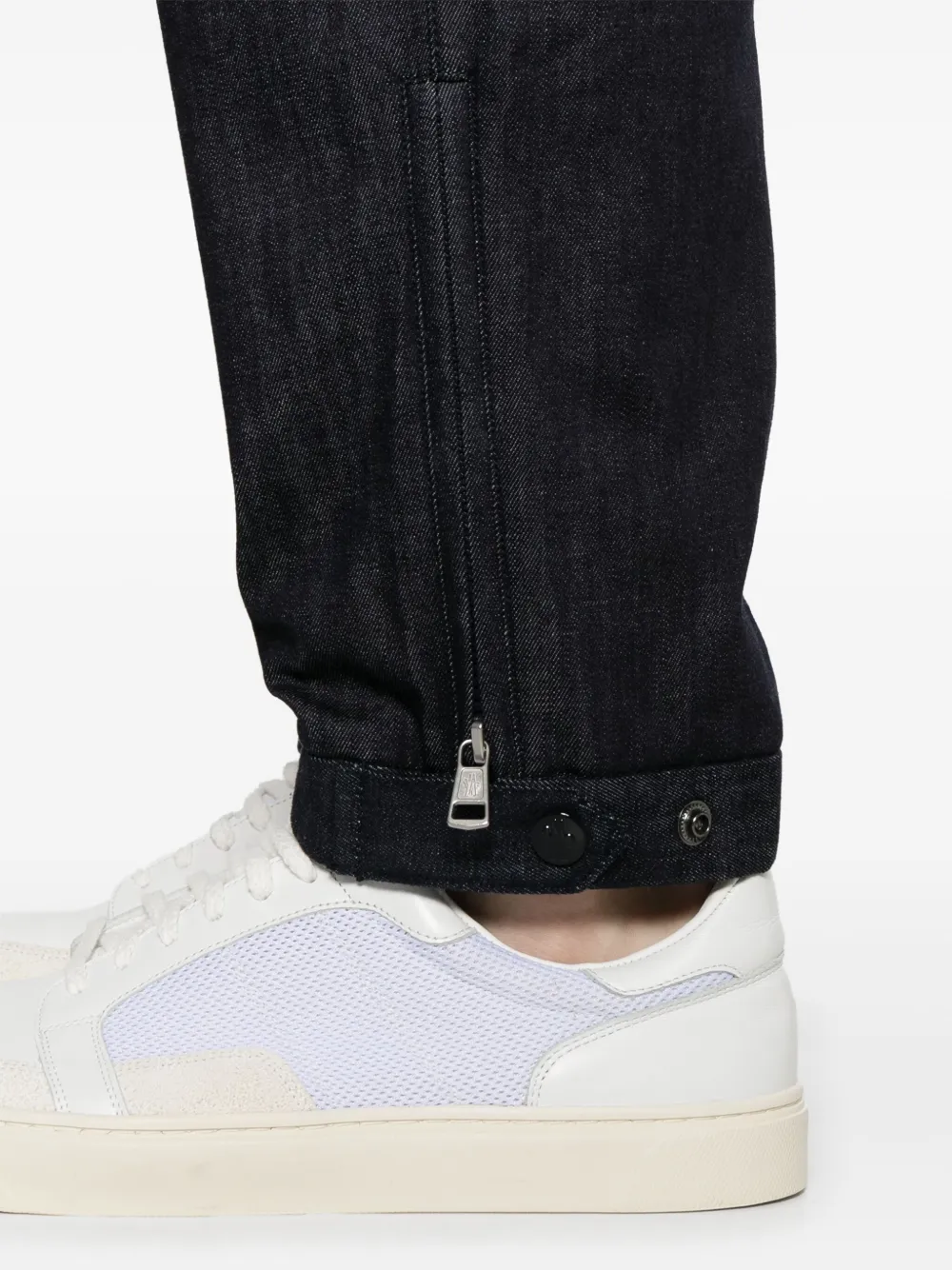 Moncler Broek met toelopende pijpen en logopatch Blauw