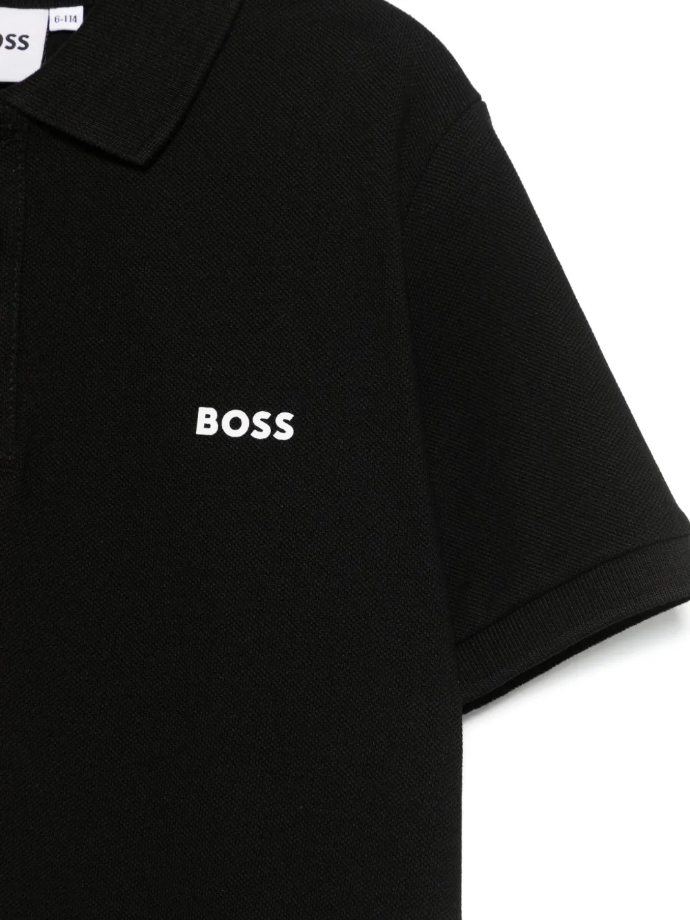 BOSS Kidswear Poloshirt met logoprint Zwart