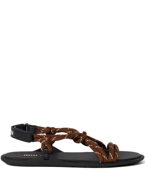 Sandales Rivière à design noué - Miu Miu - Modalova
