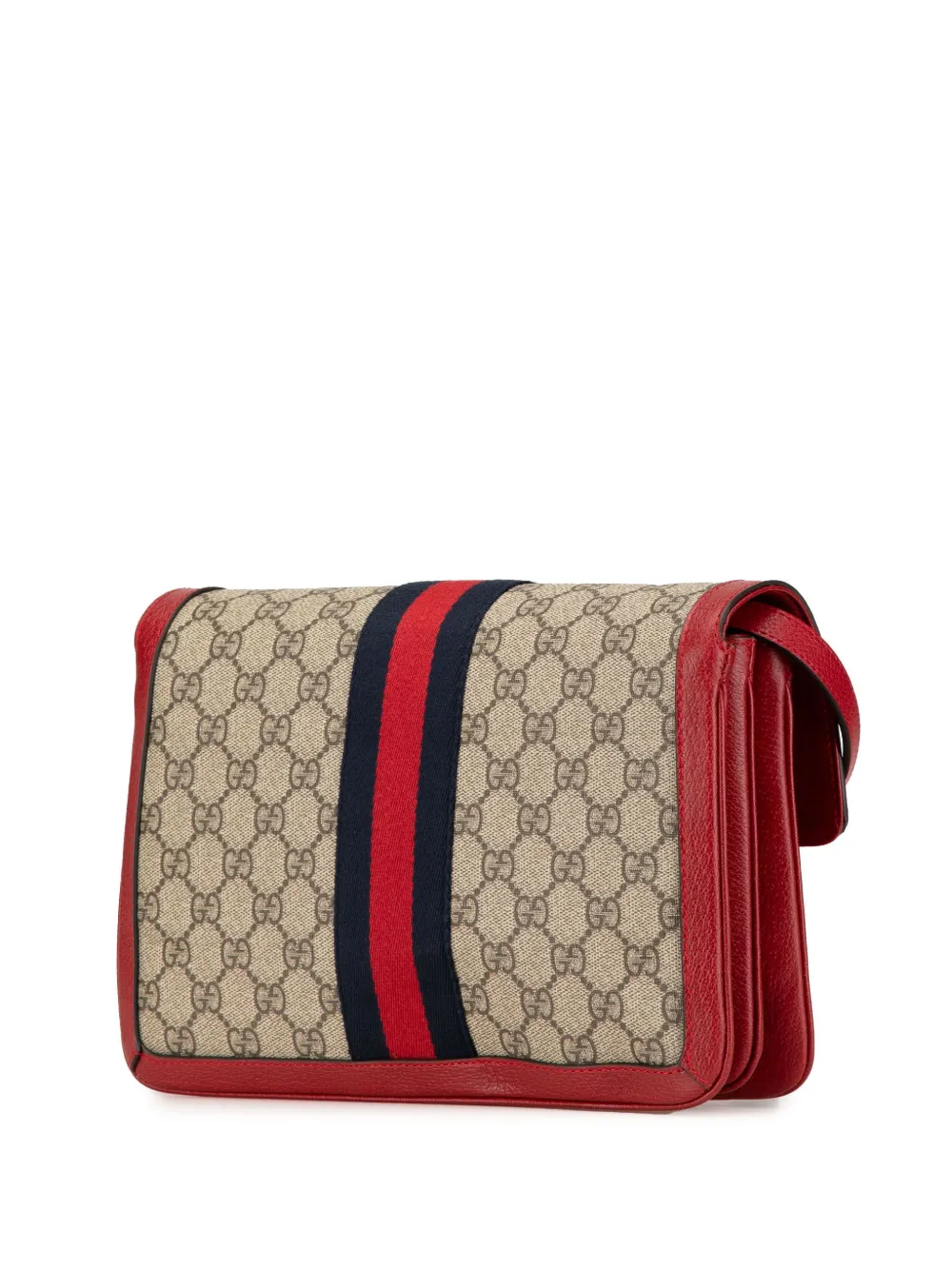 Pre-owned Gucci 2016-2025 Gg Supreme Queen Margaret Crossbody Bag In Brown