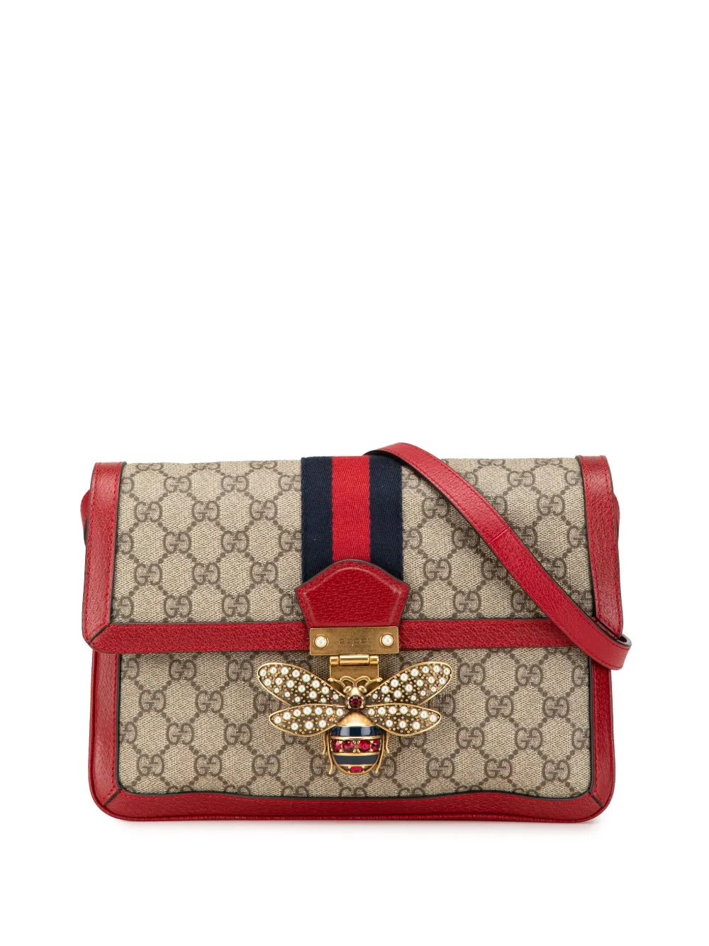 Gucci Pre-Owned 2016-2025 GGスプリーム クイーン マーガレット ショルダーバッグ - ブラウン Gucci Pre-Owned 2016-2025 GGスプリーム クイーン マーガレット ショルダーバッグ - ブラウン
