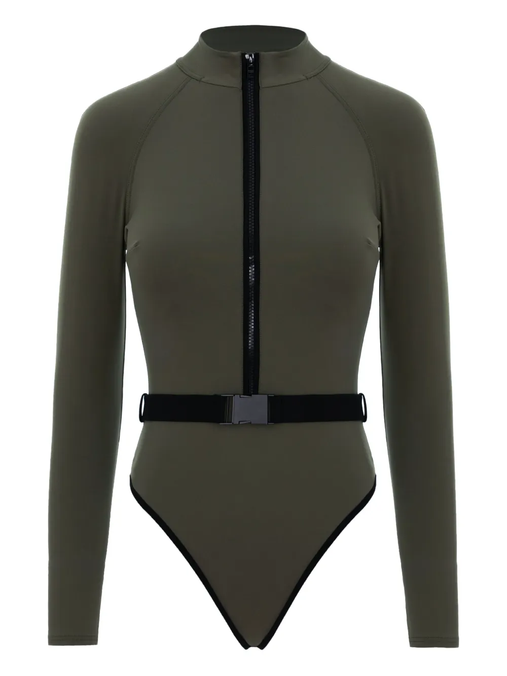 Noire Swimwear Badpak met lange mouwen Groen