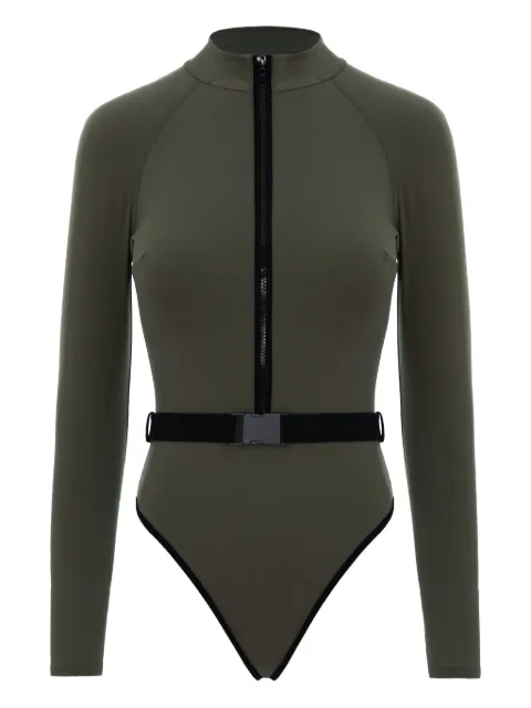 Noire Swimwear maillot de bain à manches longues