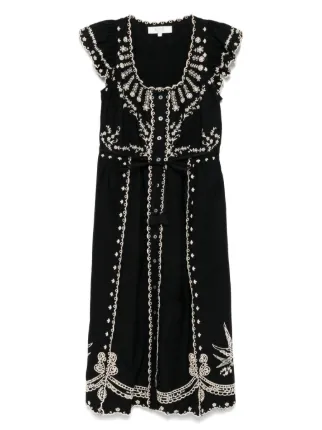 Sea Kingsley Midi Dress | Black | FARFETCH AZ
