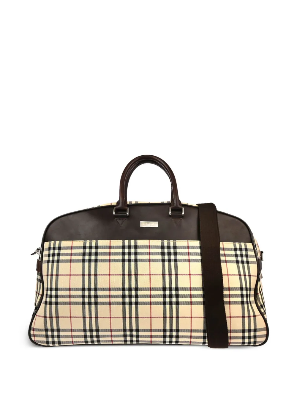 1990-2000s checked duffle bag