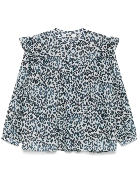 PNK camisa con animal print y volantes