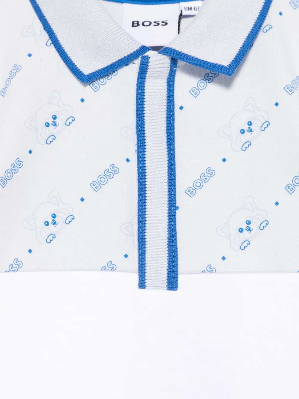 BOSS Kidswear Babypakje met logoprint Wit