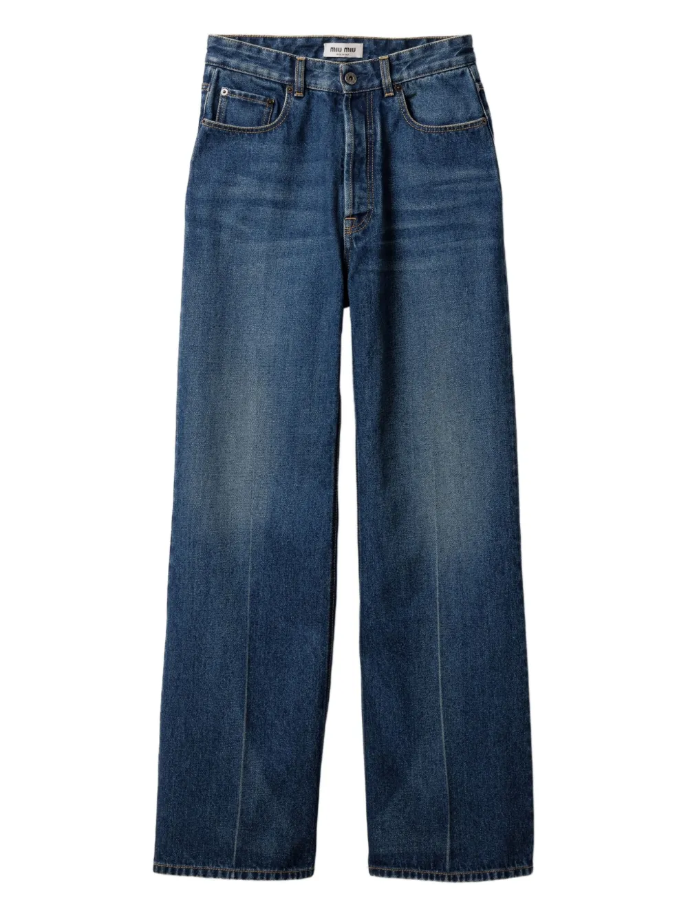 Miu Miu logo-appliqué jeans | Blue | Image 1