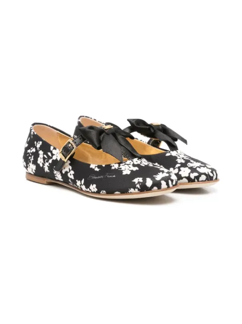 Elisabetta Franchi La Mia Bambina floral-print ballet flats