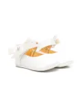 Elisabetta Franchi La Mia Bambina bow-detail ballet flats - White