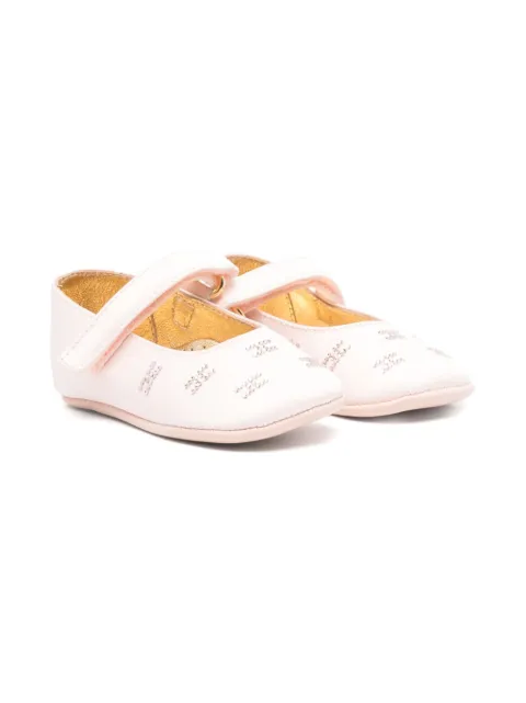 Elisabetta Franchi La Mia Bambina ballerines à logo clouté