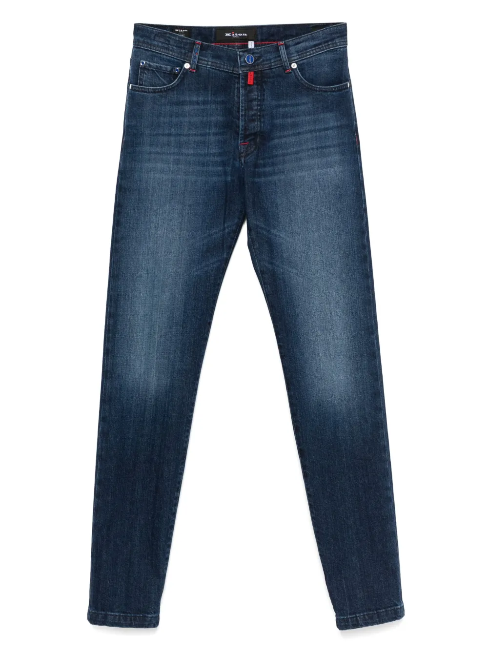 mid-wash jeans