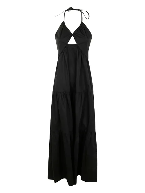 TWINSET robe longue à nouer - Noir - TWINSET - Modalova