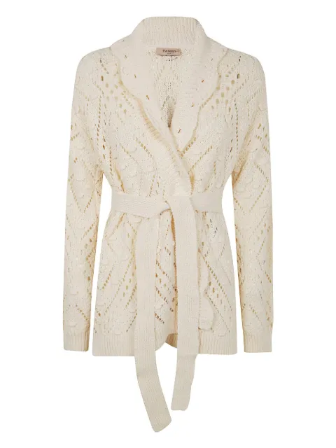 TWINSET belted knitted cardigan