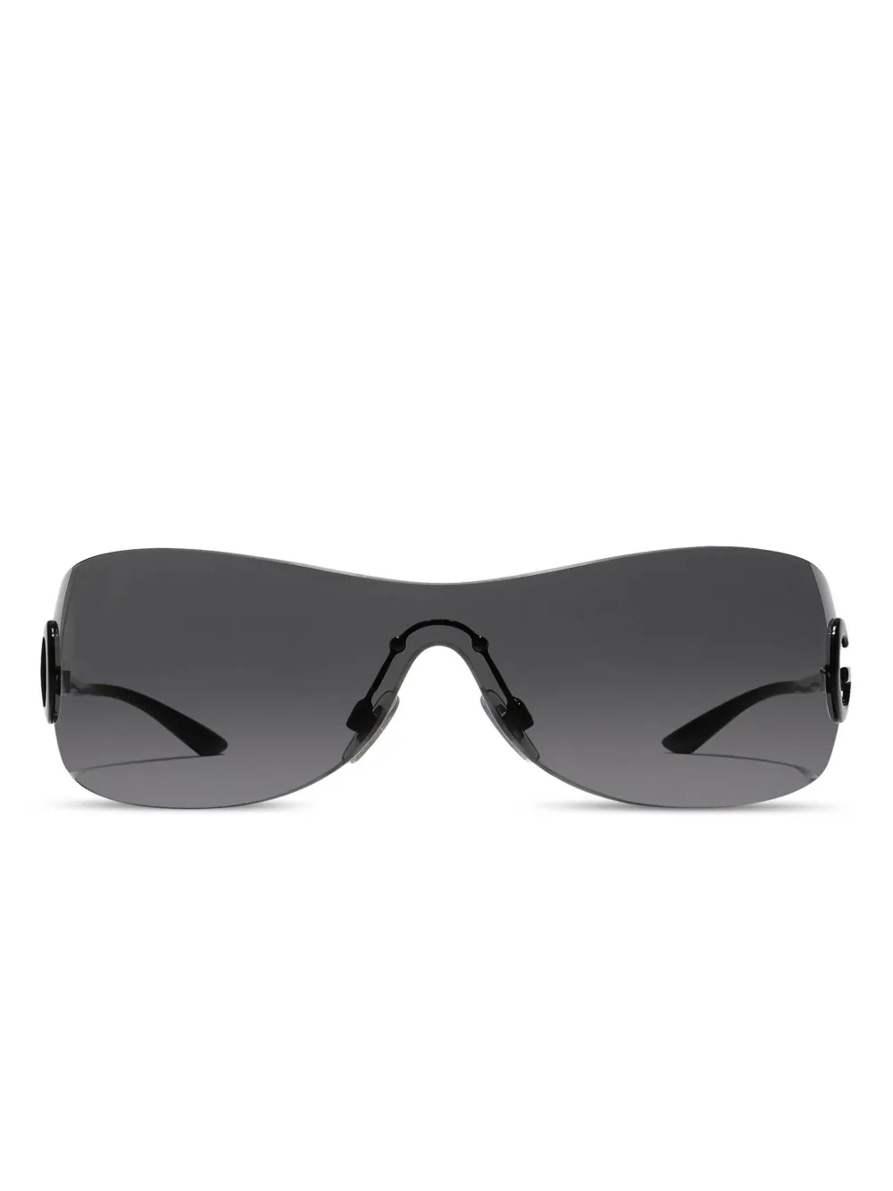 Dolce & Gabbana Eyewear Zonnebril met wikkelmontuur en logodetail Zwart