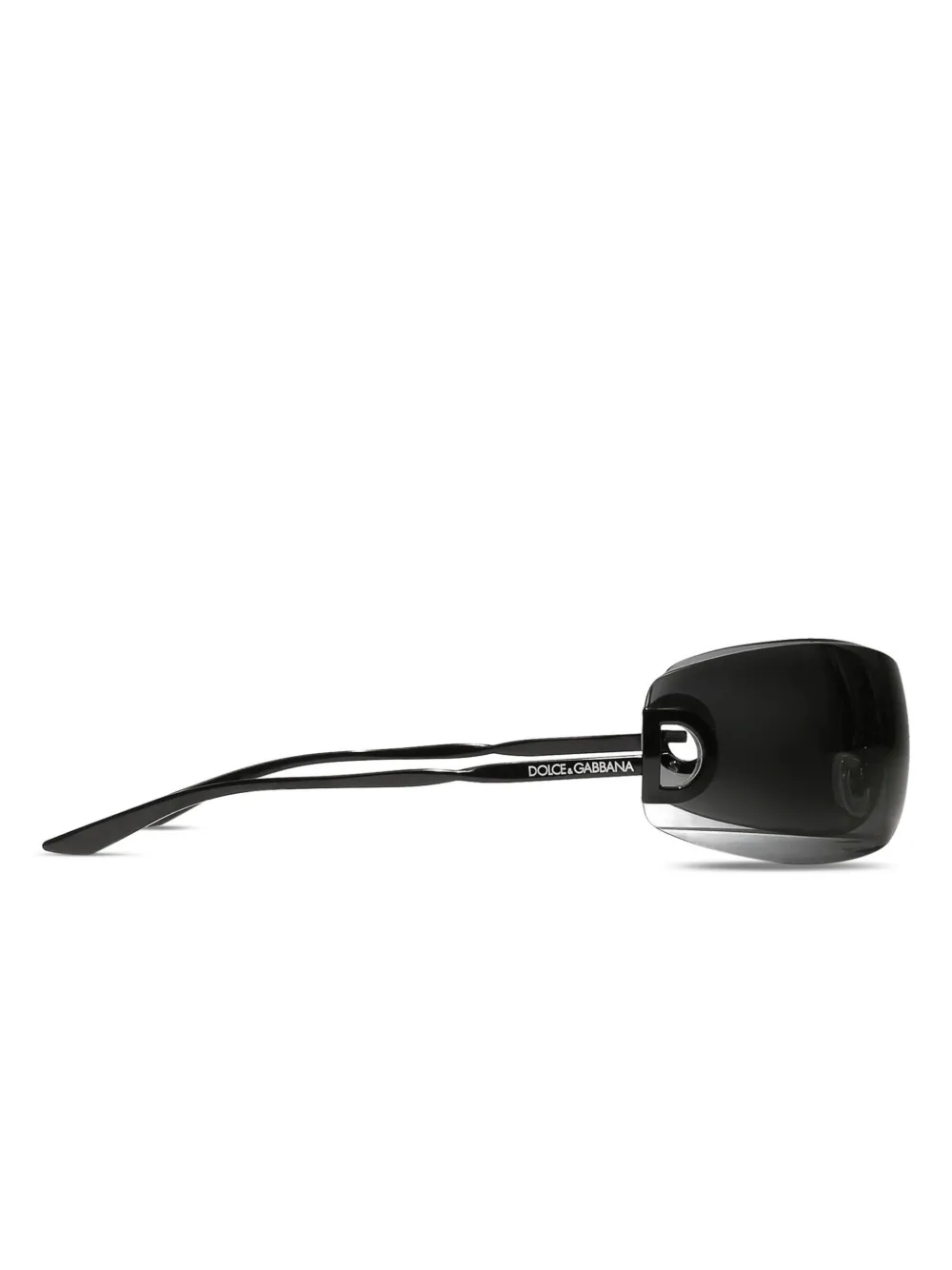 Dolce & Gabbana Eyewear Zonnebril met wikkelmontuur en logodetail Zwart