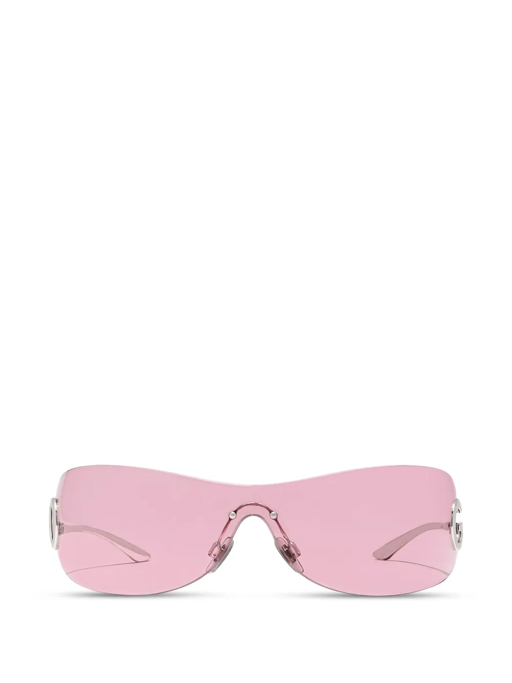 Dolce & Gabbana Curved-frame Sunglasses In Pink