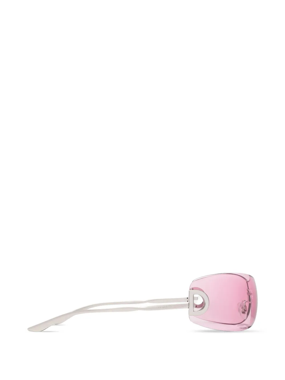 Dolce & Gabbana Curved-frame Sunglasses In Pink