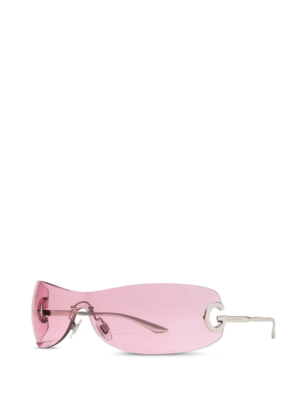 Dolce & Gabbana Curved-frame Sunglasses In Pink
