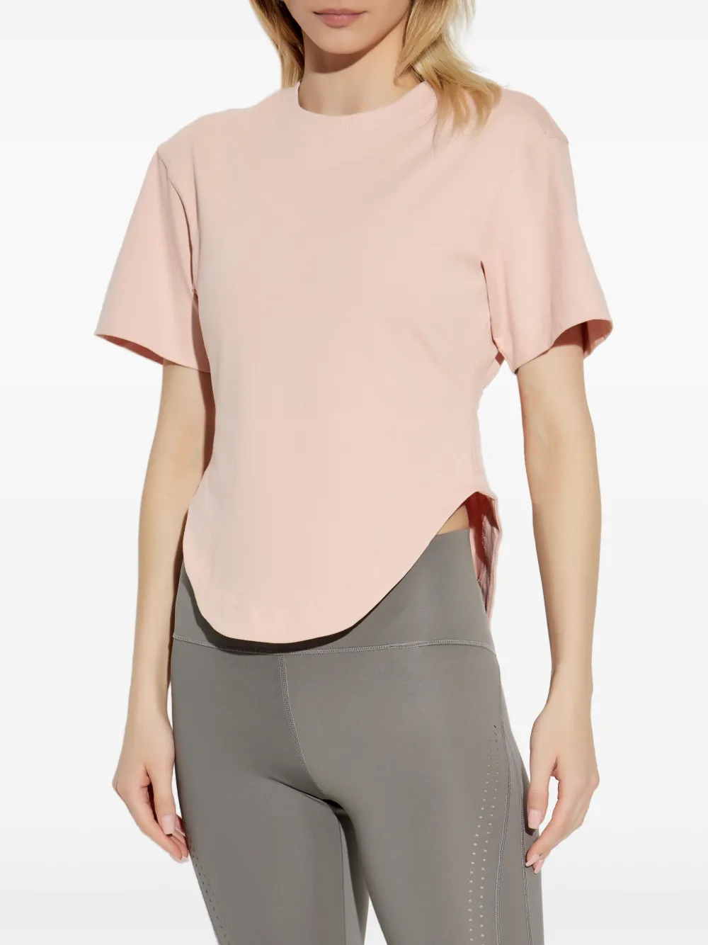 adidas by Stella McCartney T-shirt met logoprint Roze