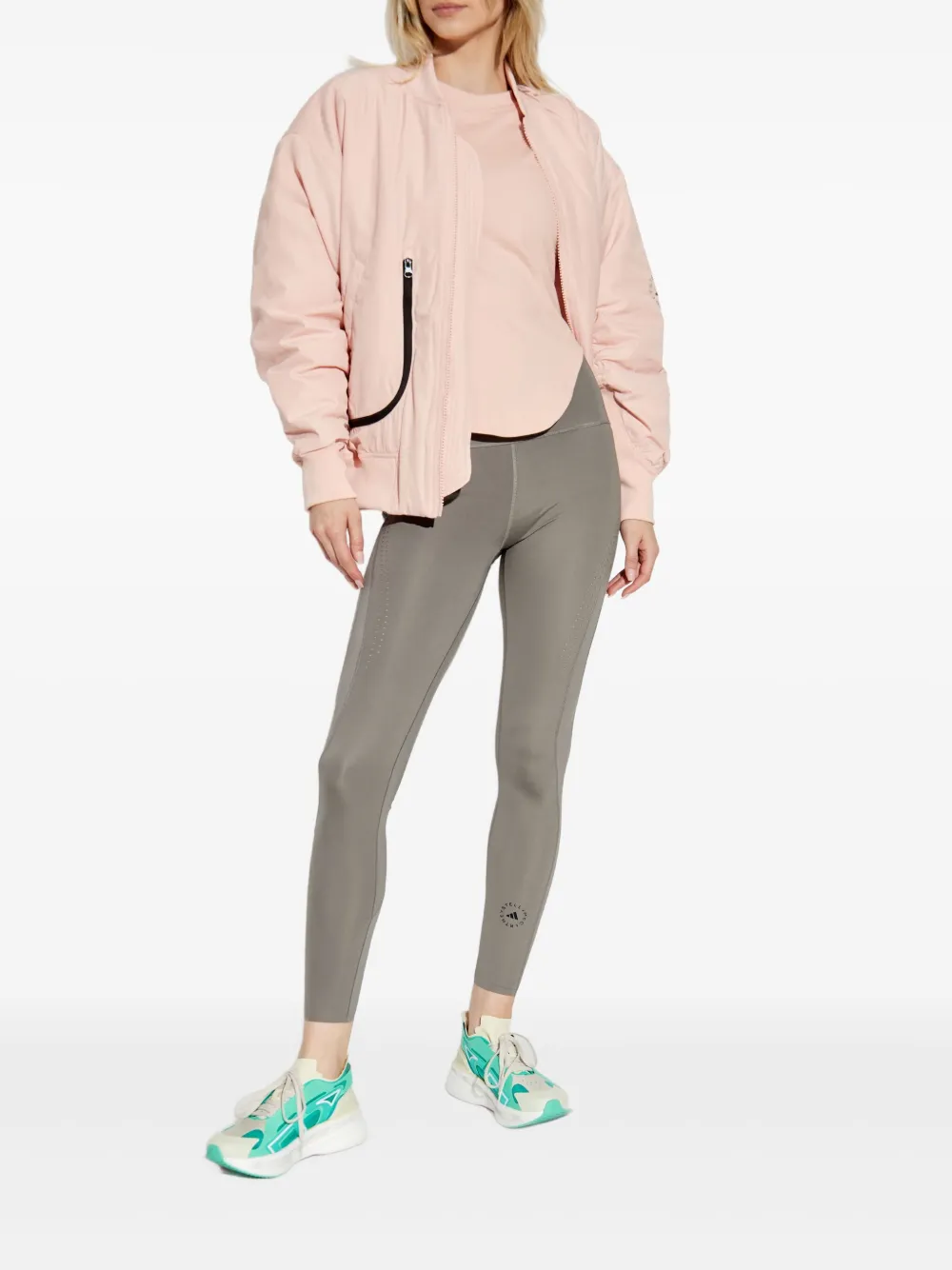adidas by Stella McCartney T-shirt met logoprint Roze