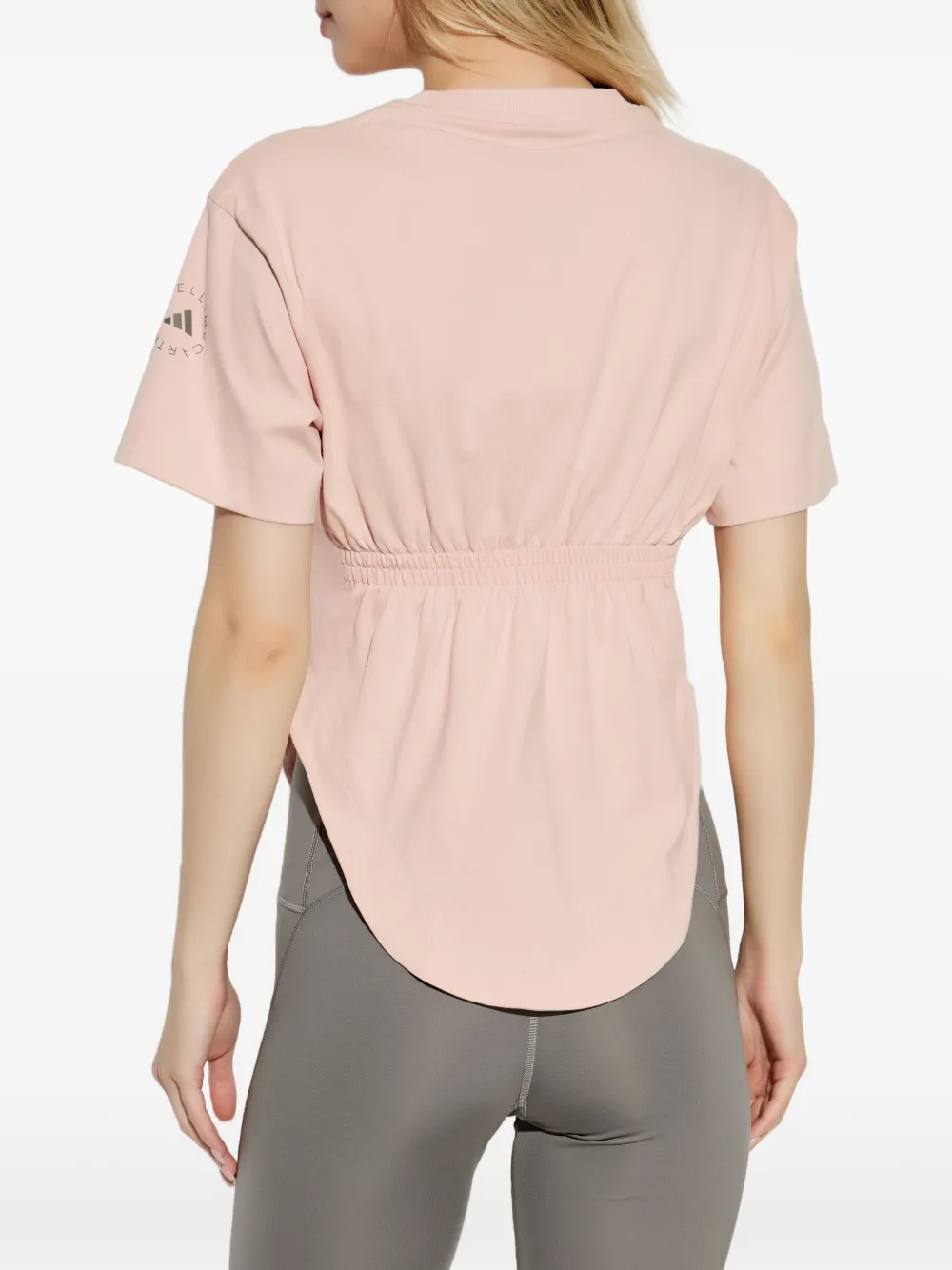 adidas by Stella McCartney T-shirt met logoprint Roze