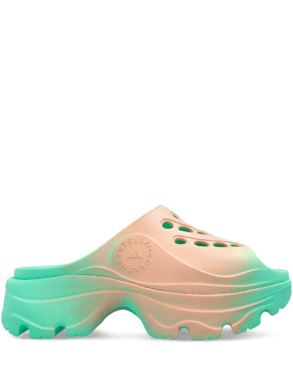 Adidas By Stella McCartney バイカラークロッグサンダル | グリーン