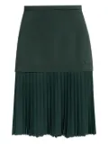 Lacoste logo-patch pleated skirt - Green