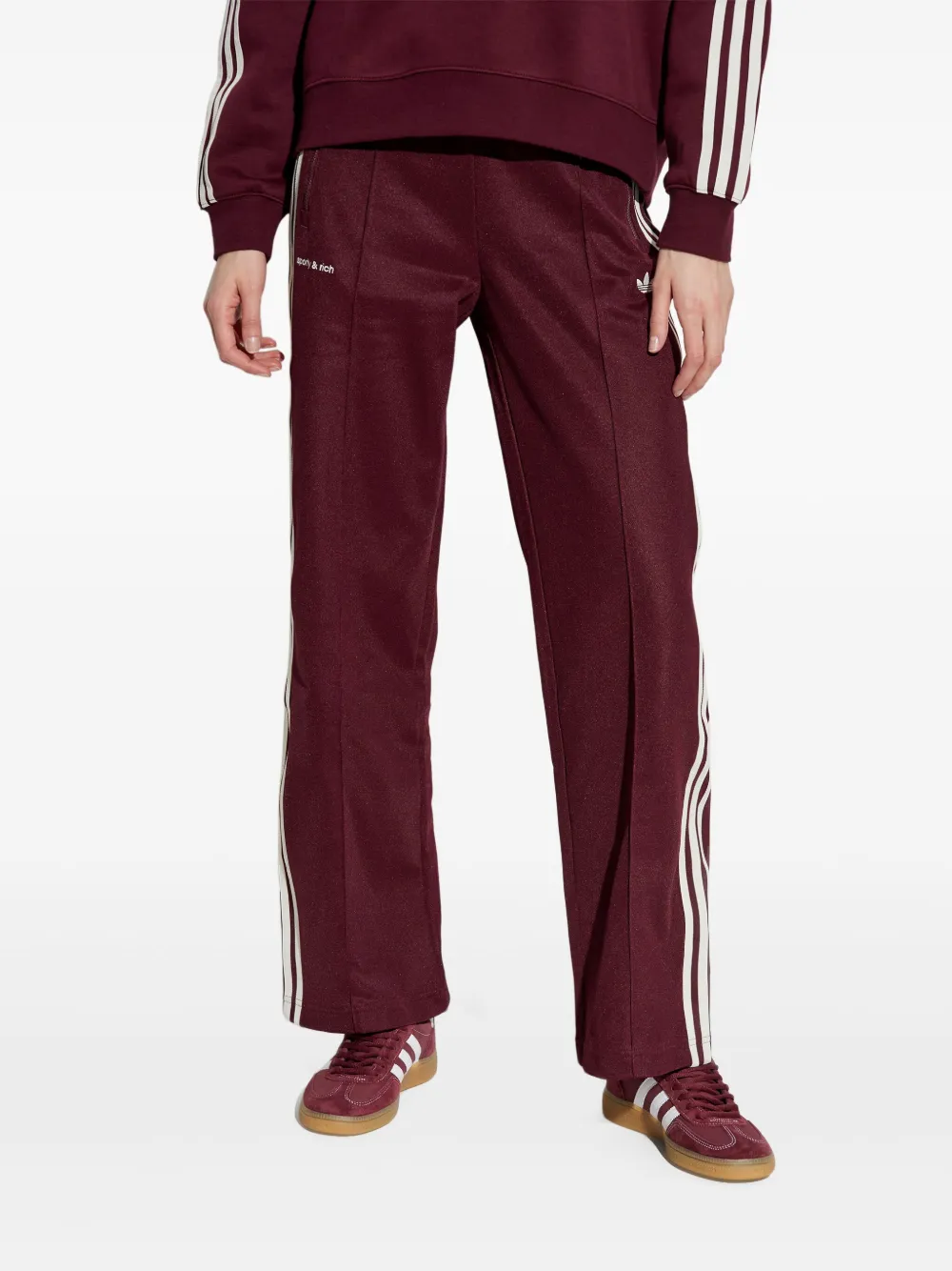 adidas x Sporty & Rick trainingsbroek met 3 strepen Rood