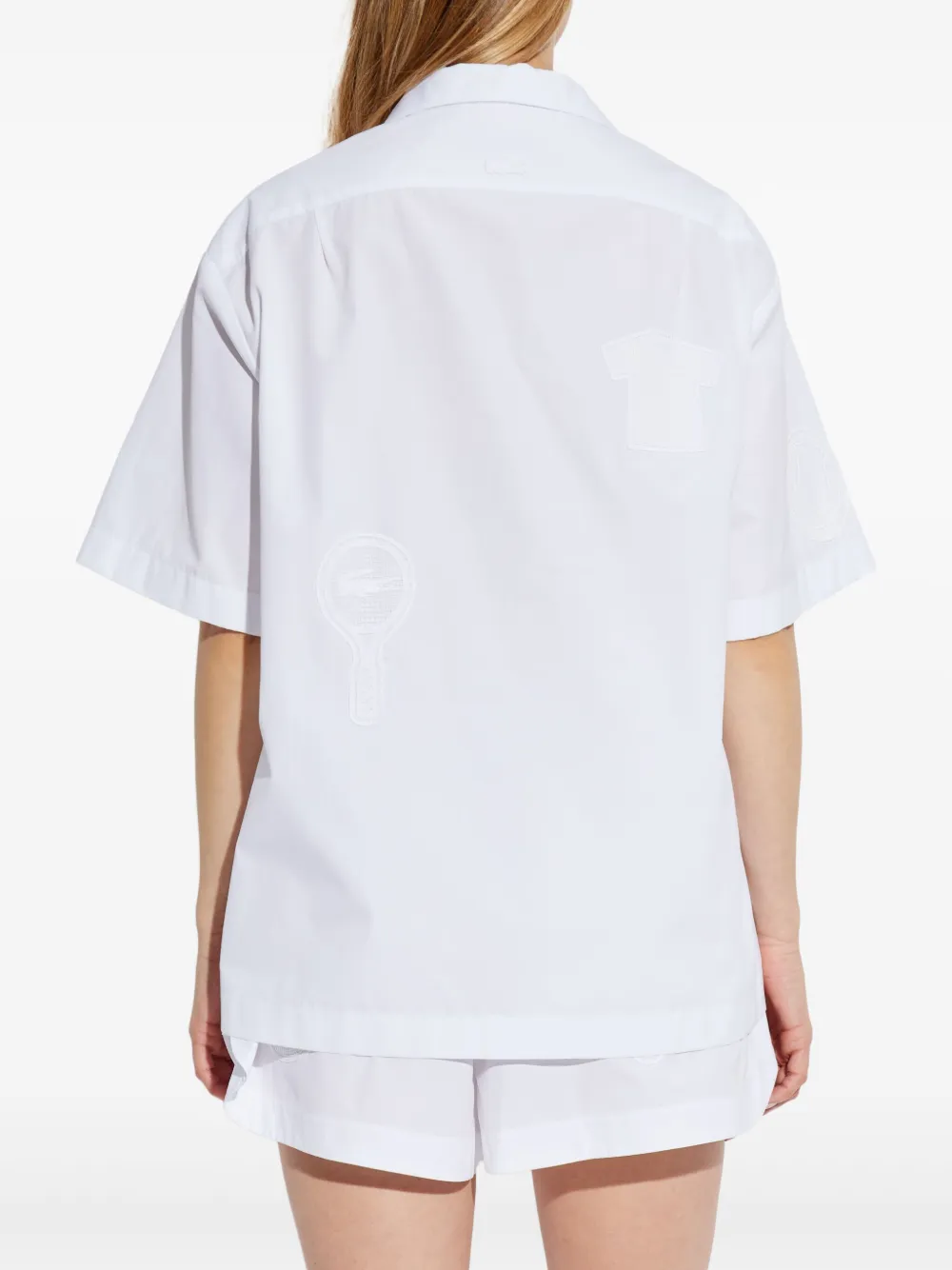 Lacoste Shirt met logopatch Wit