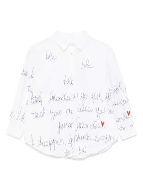 Simonetta camisa con eslogan bordado