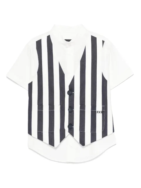 Fay Kids Camisa com sobreposição