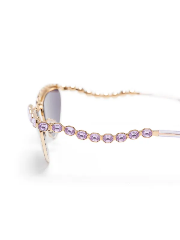 Swarovski Eyewear crystal-embellished Sunglasses | Gold | FARFETCH
