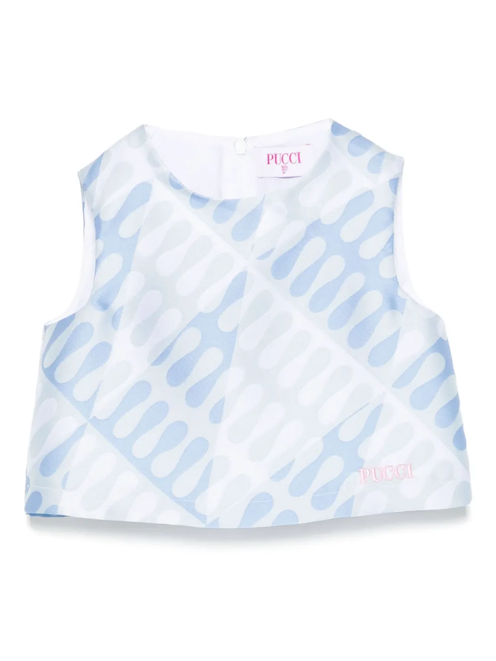 PUCCI Junior Leocorno-jacquard top | Blue | Image 1