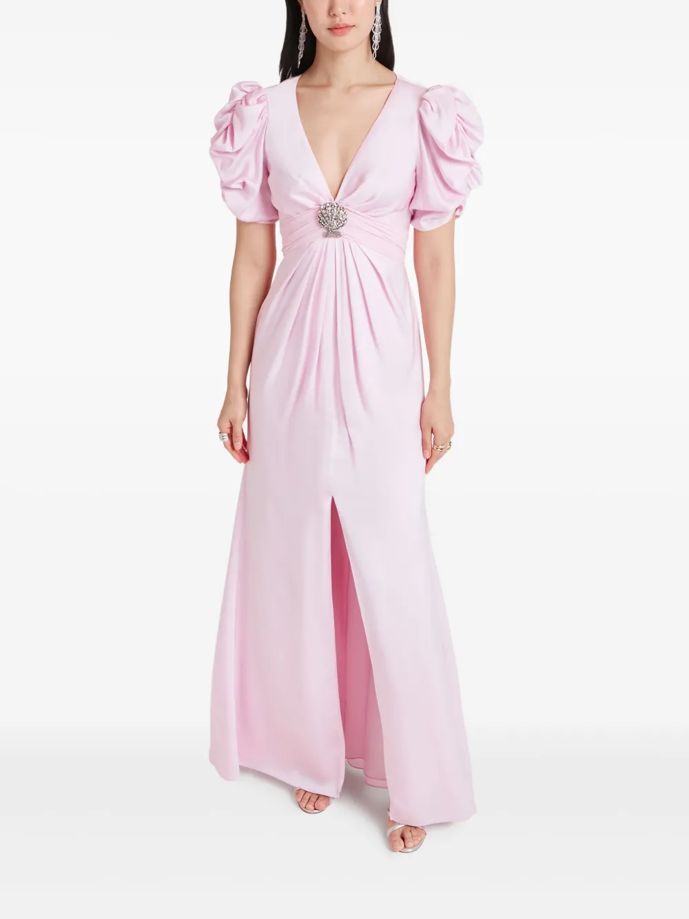 Temperley London Avondjurk met korte mouwen - Roze