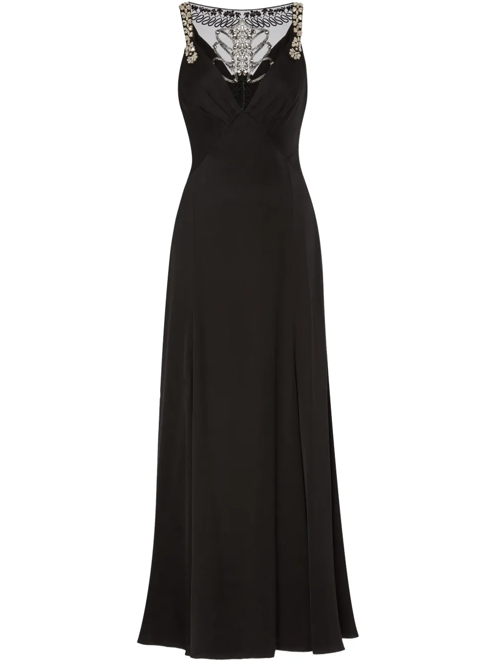 Temperley London Vネック マキシドレス - ブラック Temperley London Vネック マキシドレス - ブラック