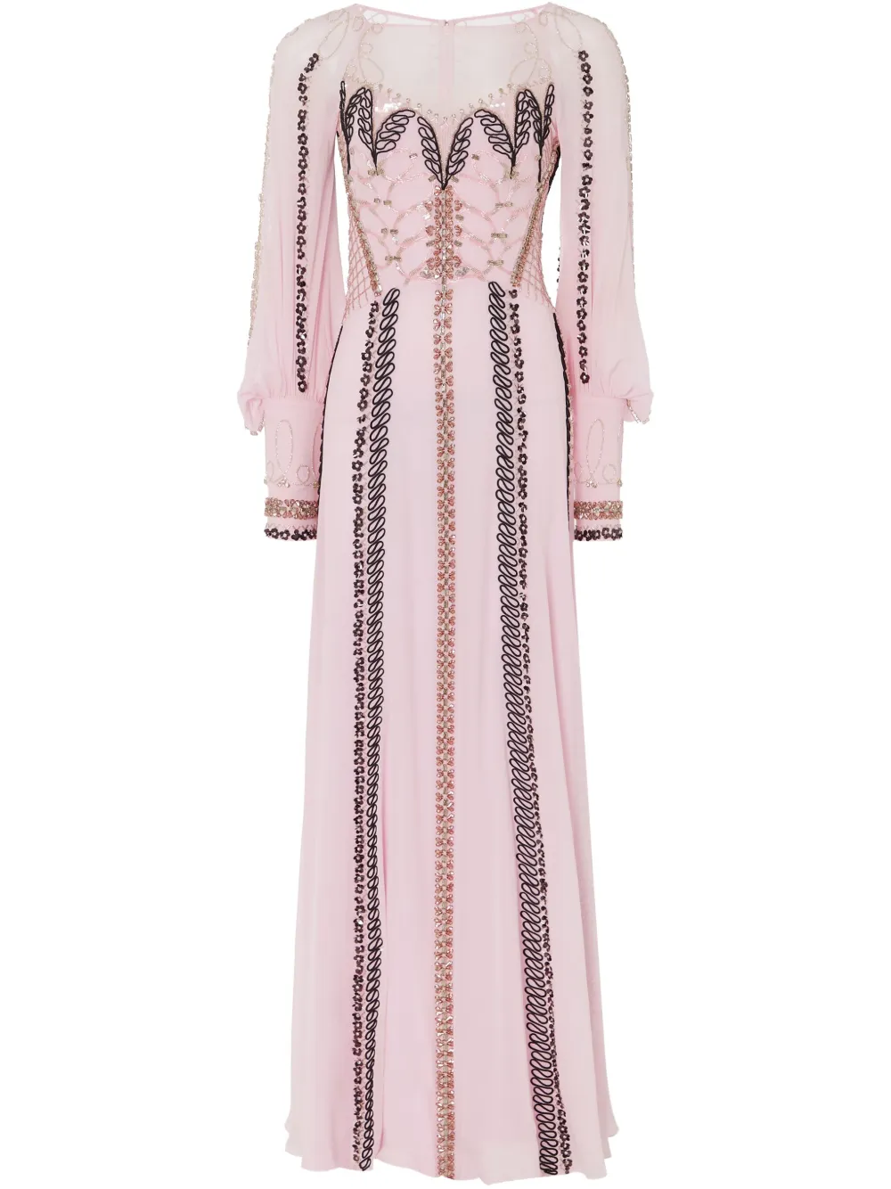 Temperley London ロングスリーブ マキシドレス - ピンク Temperley London ロングスリーブ マキシドレス - ピンク