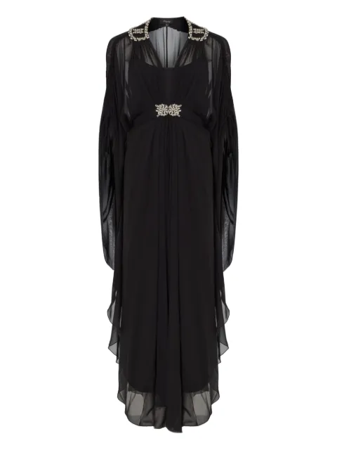 Temperley London beaded cape-sleeve dress